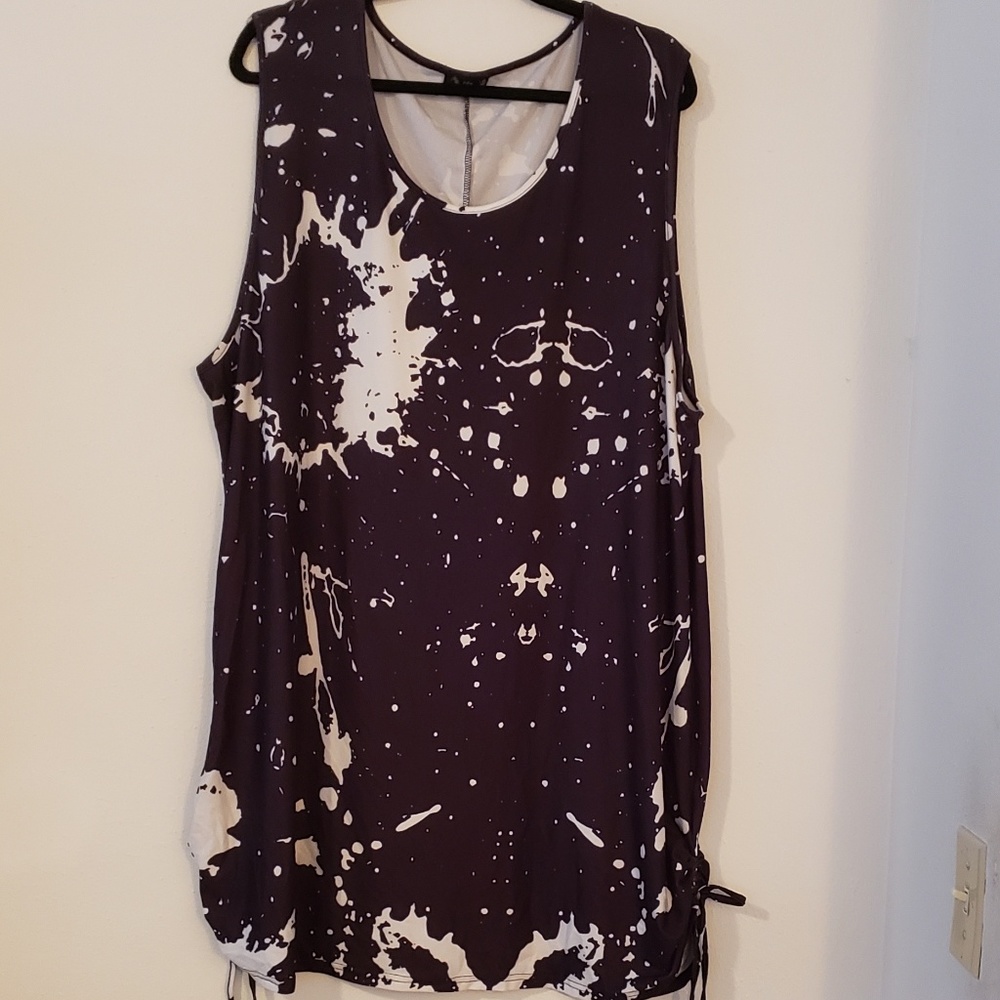 Lily black & white sleeveless tunic 4X